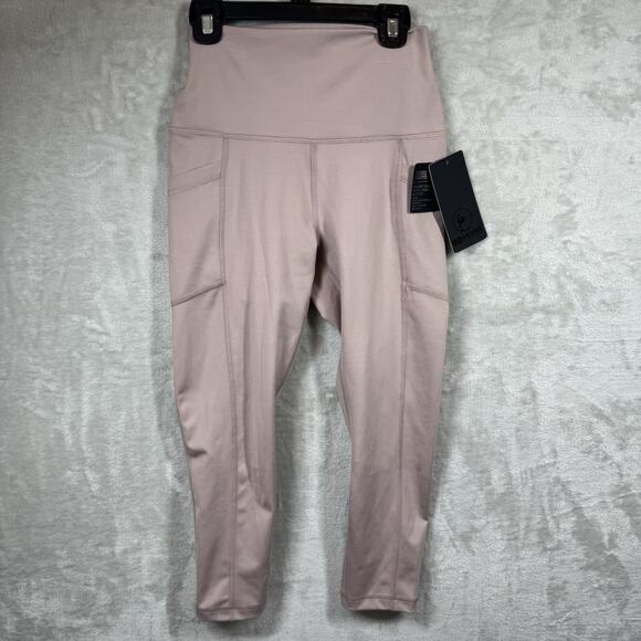 90 Degree By Reflex NEW Crop Tight Leggings Women S Oak Brown Pockets - Picture 1 of 9